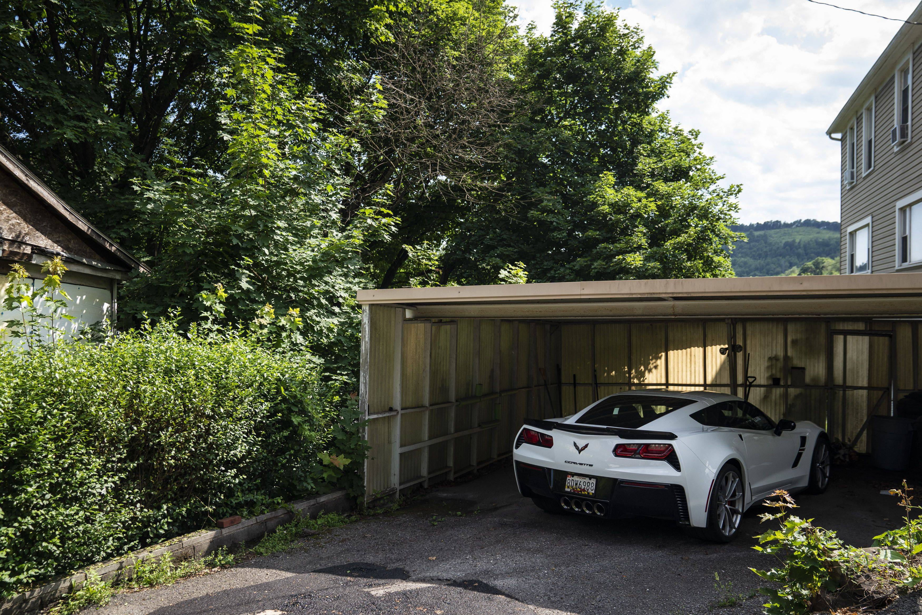 The Corvette that made Botsford wonder, in a driveway in Lonaconing, Md. (Jabin Botsford/The Washington Post)