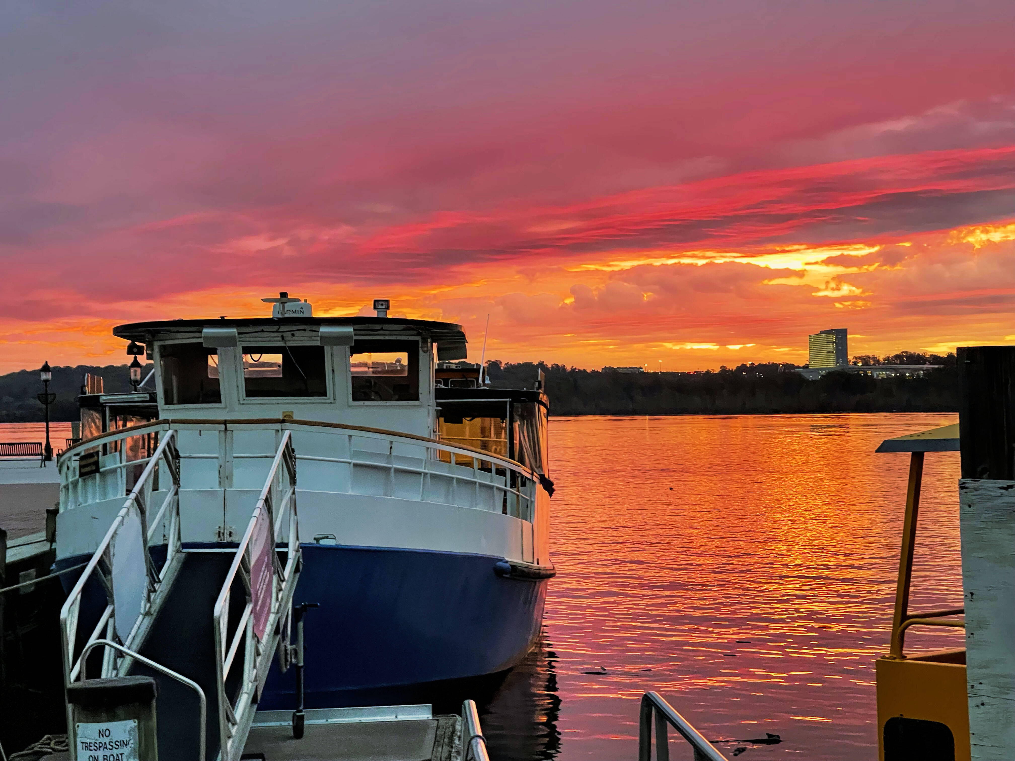 A spectacular Tuesday morning sunrise as seen from Alexandria, Va.