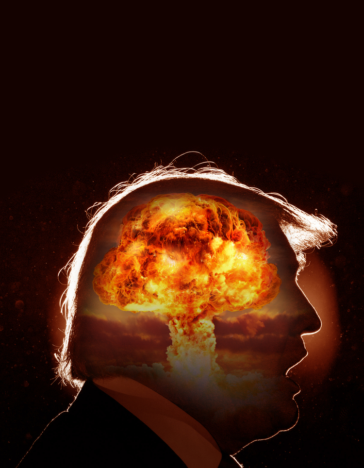 Trump at a March rally in West Chester, Ohio. (Brendan Smialowski/AFP/Getty Images)</p>  