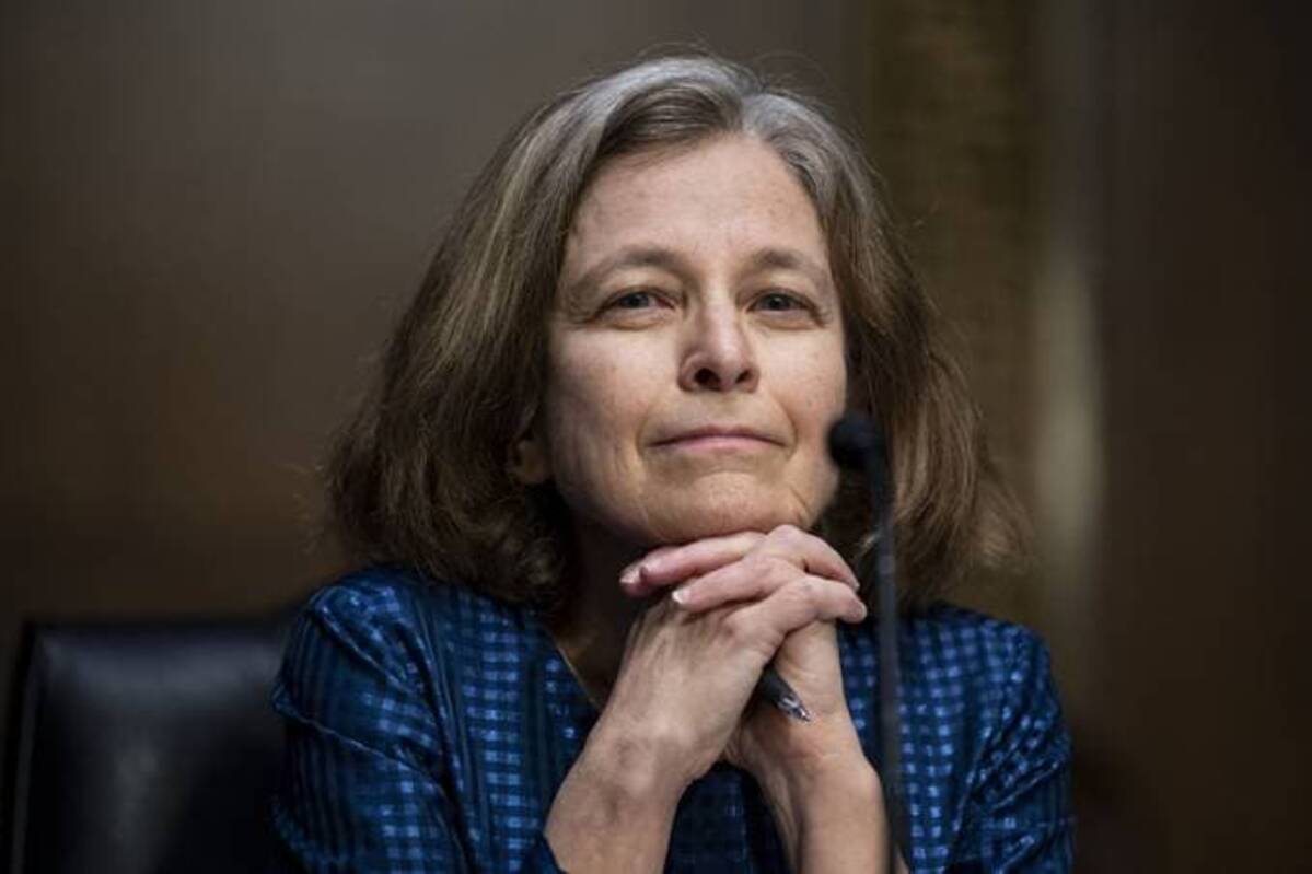 Sarah Bloom Raskin worked on cybersecurity issues while in a top role in the Treasury Department during the Obama administration. (Bill Clark/CQ Roll Call/Bloomberg News)