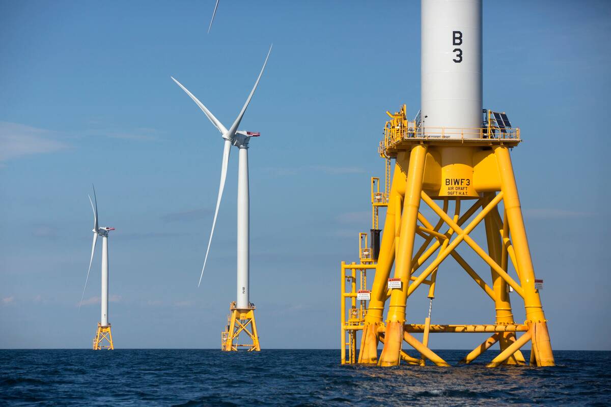 The nation's first offshore wind farm off Block Island, R.I. (Michael Dwyer/AP)