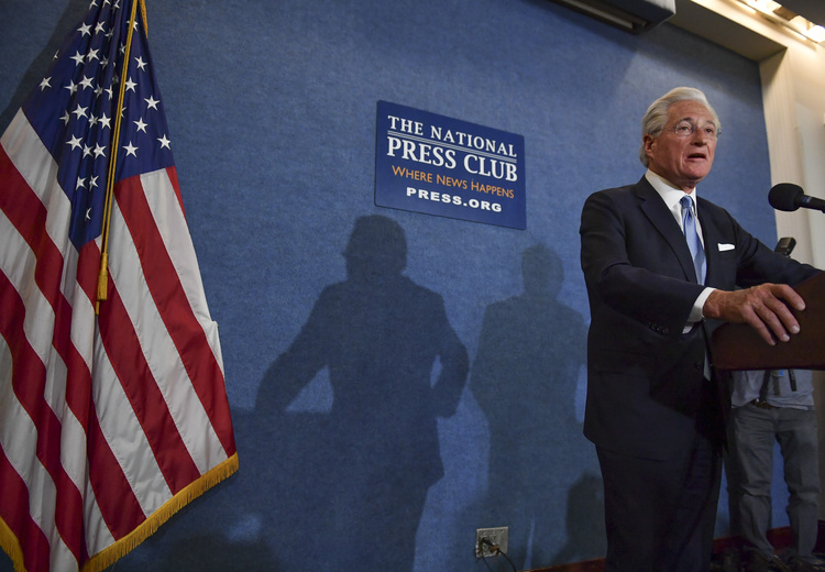 Marc Kasowitz, Trump's personal attorney, responds to Comey's testimony last week at the National Press Club. (Ricky Carioti/The Washington Post)</p>  