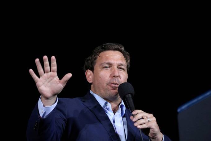 Florida Gov. Ron Desantis (R), shown here speaking at a rally for President Donald Trump in October, could seek the GOP presidential nomination in 2024. (Tom Brenner/Reuters)