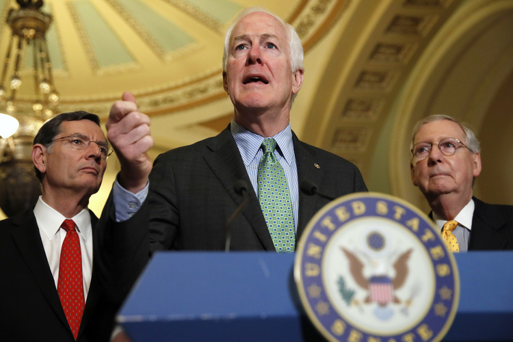 Senate Majority Whip John Cornyn of Texas.&nbsp;(AP/Jacquelyn Martin)</p>  