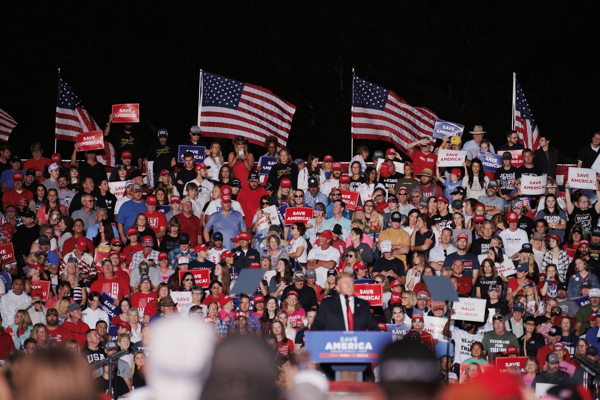 Trump in Iowa on Saturday. (Dan Brouillette/Bloomberg)