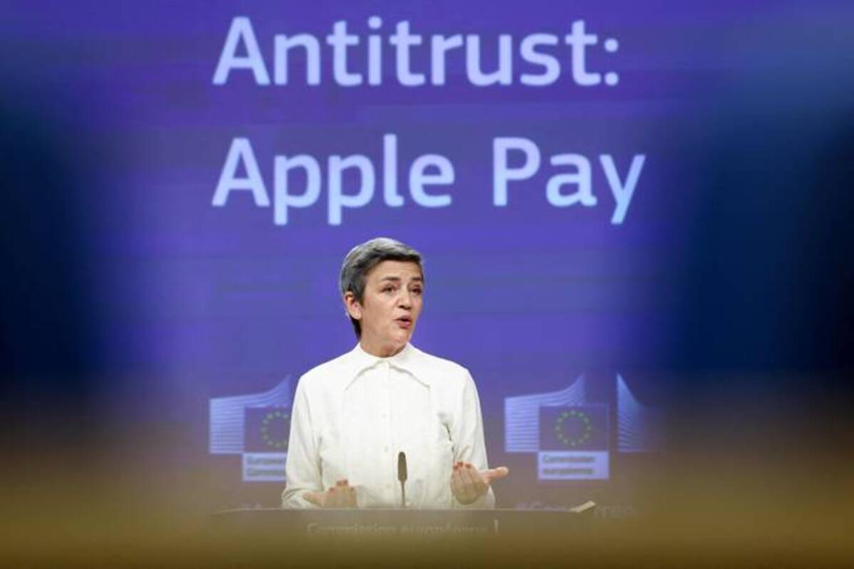 E.U. antitrust chief Margrethe Vestager said European regulators preliminarily found that Apple may have restricted competition for Apple Pay. (Kenzo Tribouillard/AFP/Getty Images)