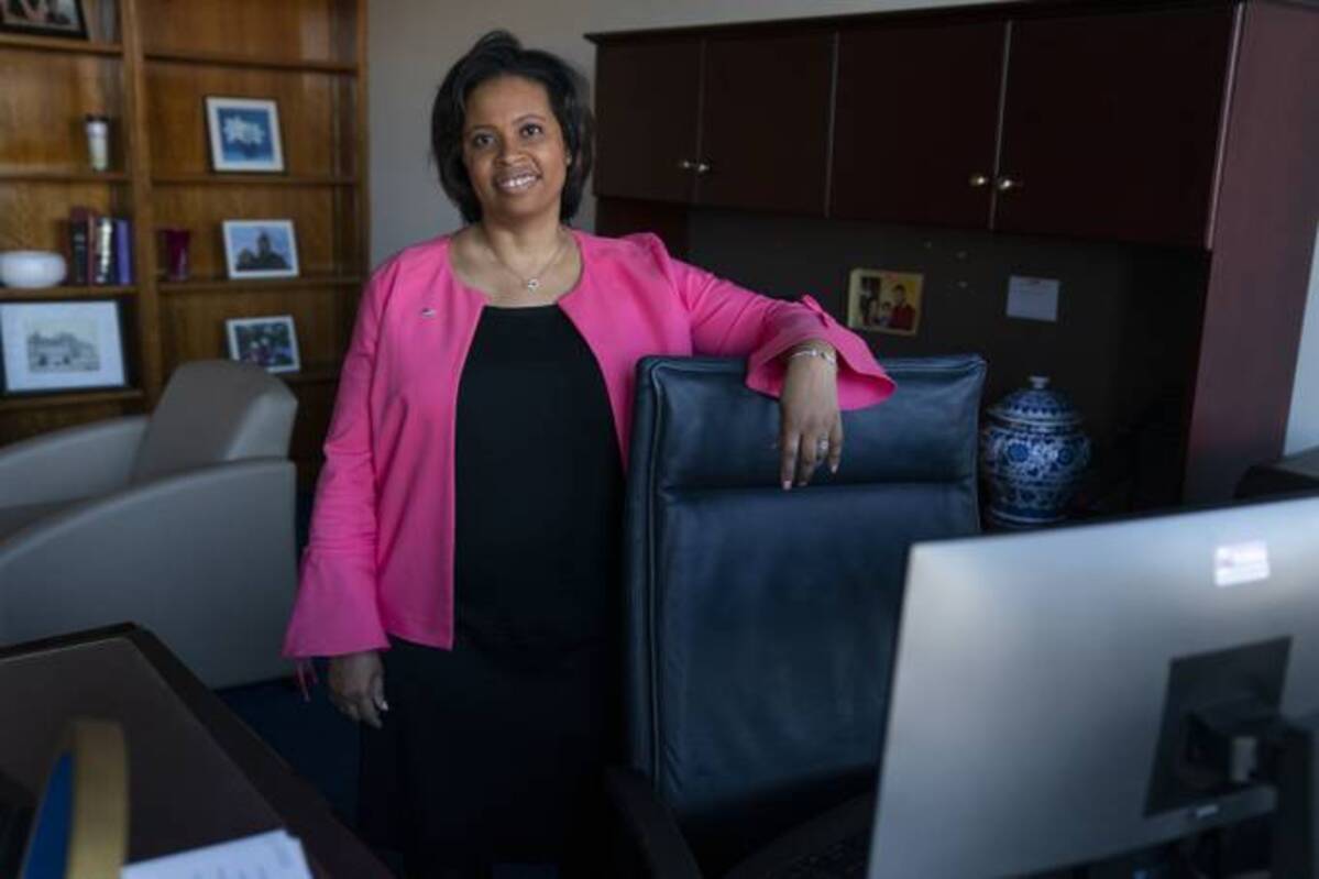 Chiquita Brooks-LaSure, who runs CMS, says a vaccine mandate for medical workers hasn't led to widespread departures. (AP Photo/Evan Vucci)