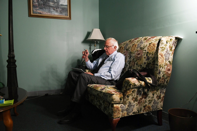 Bernie in Burlington&nbsp;(Photo by Matt McClain/The Washington Post)</p>  