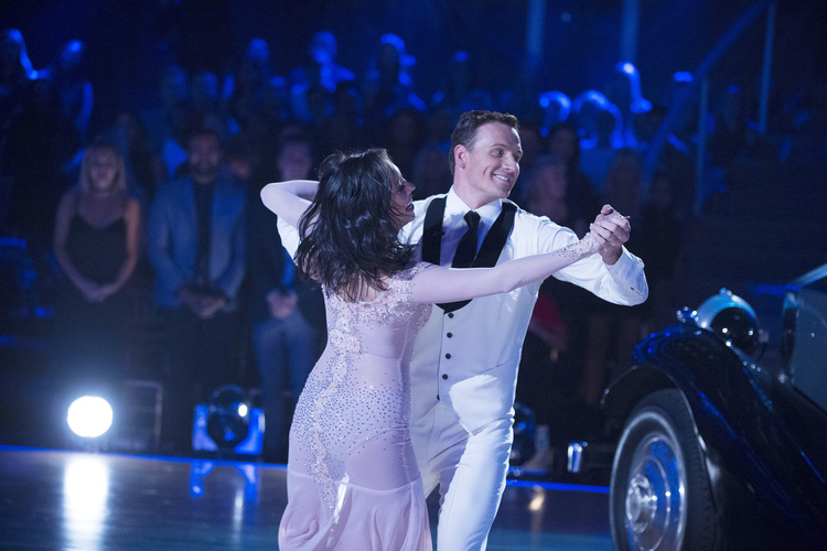 Ryan Lochte performs on "Dancing With the Stars."&nbsp;(Eric McCandless/AP)</p>  