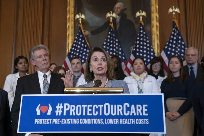 House Democrats announce legislation to lower health-care costs in 2019. (J. Scott Applewhite/Associated Press)
