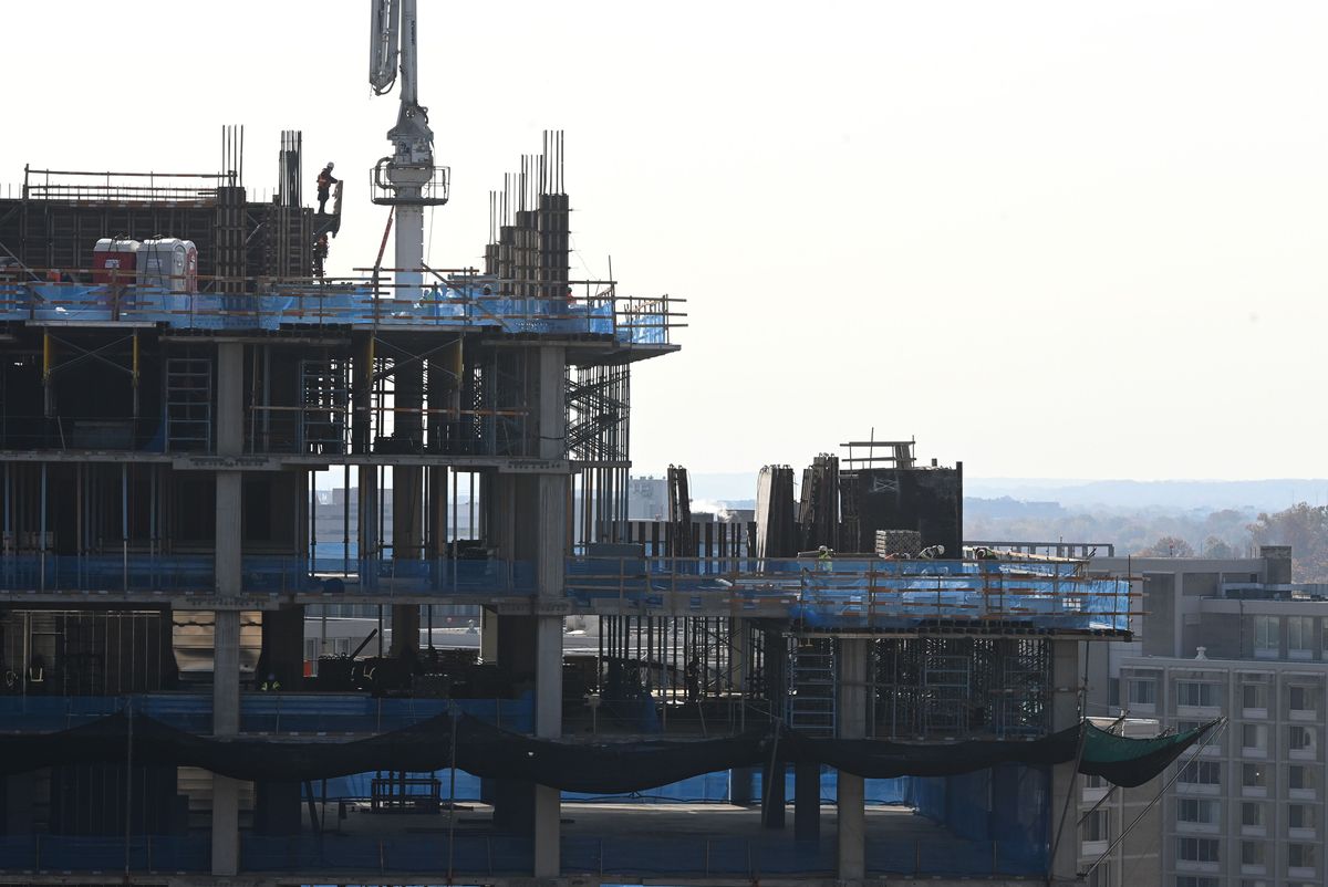 Amazon HQ2's MetPark in November 2021 in Arlington, Va. (Matt McClain/The Washington Post)