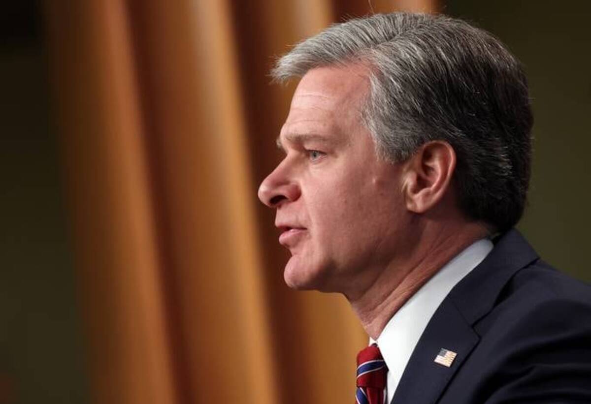 FBI Director Christopher Wray and other top officials will speak at the event, a senior administration official said. (Kevin Dietsch/Getty Images)