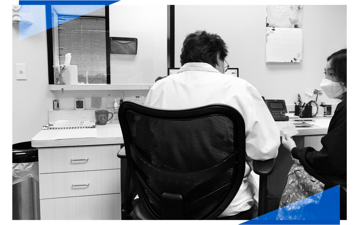 Clinic director Kathy Kleinfeld answers calls on Aug. 30 at Houston Women's Reproductive Services. (Caroline Kitchener/The Lily)