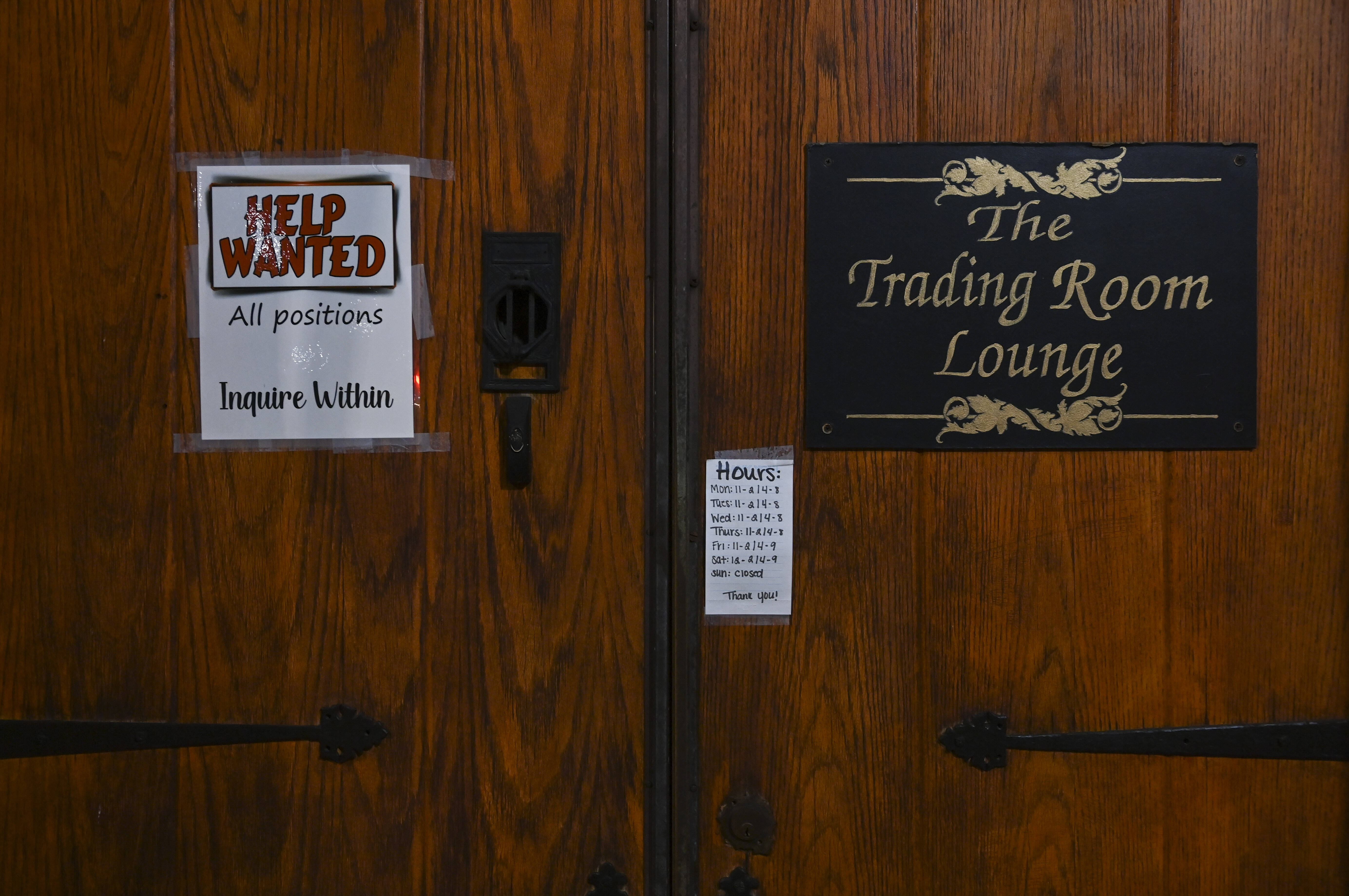 A help wanted sign in Bradford, Pa. (Ricky Carioti/The Washington Post)
