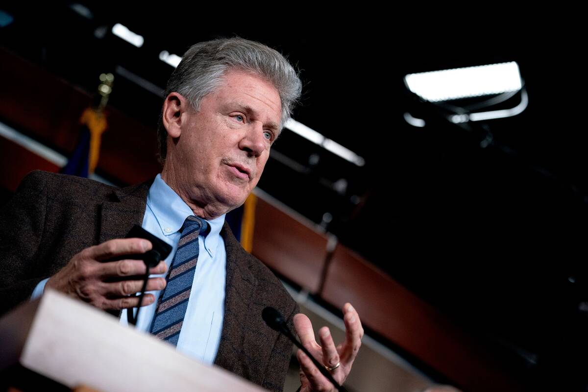 House Energy and Commerce Chairman Frank Pallone Jr. (D-N.J.) speaks at a news conference at the U.S. Capitol on Nov. 19. (Stefani Reynolds/Bloomberg)