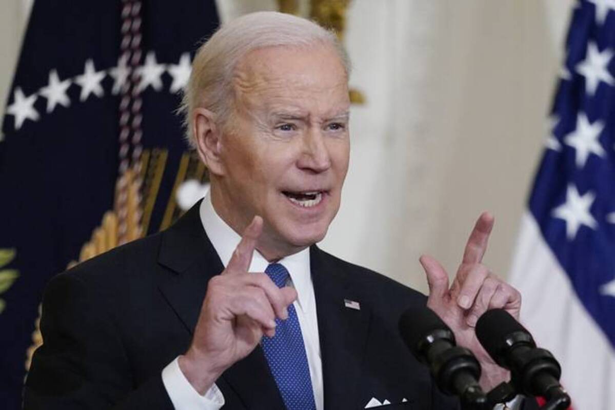 President Biden speaks during an event about the Affordable Care Act. (Carolyn Kaster/AP)