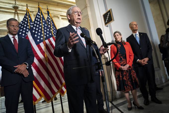 Senate Minority Leader Mitch McConnell (R-Ky.) told reporters on Tuesday that Democrats 