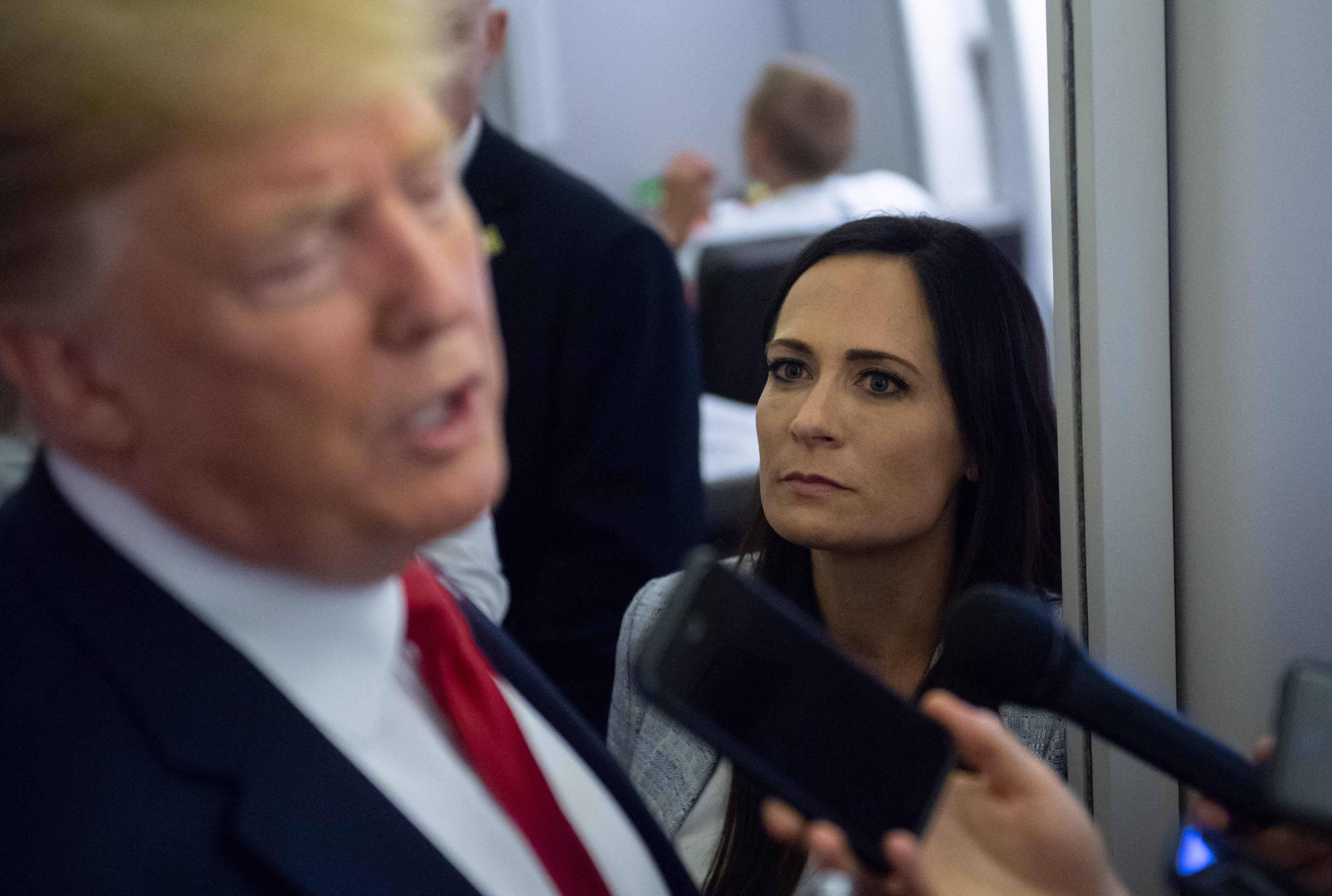 Former White House press secretary Stephanie Grisham wrote a tell-all book that the Trumps have denied. SAUL LOEB/AFP via Getty Images)