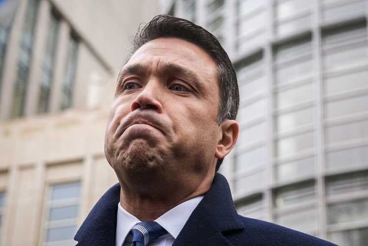 Michael Grimm after pleading&nbsp;guilty in Dec.&nbsp;2014. (Reuters/Stephanie Keith)&nbsp;</p>  