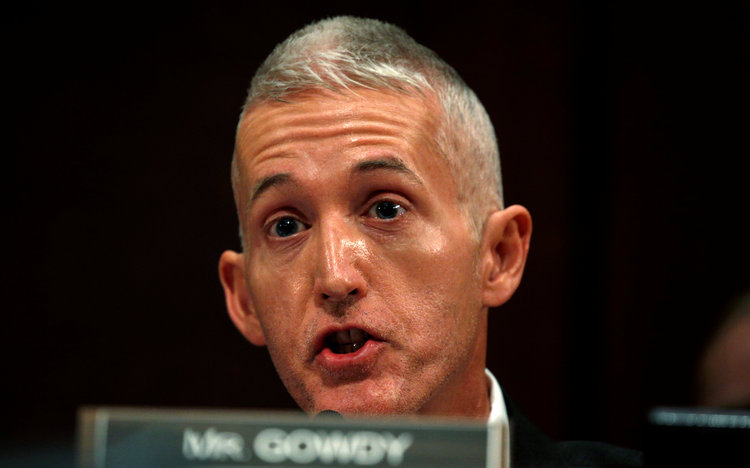 Trey Gowdy during a hearing last month. (Kevin Lamarque/Reuters)</p>  