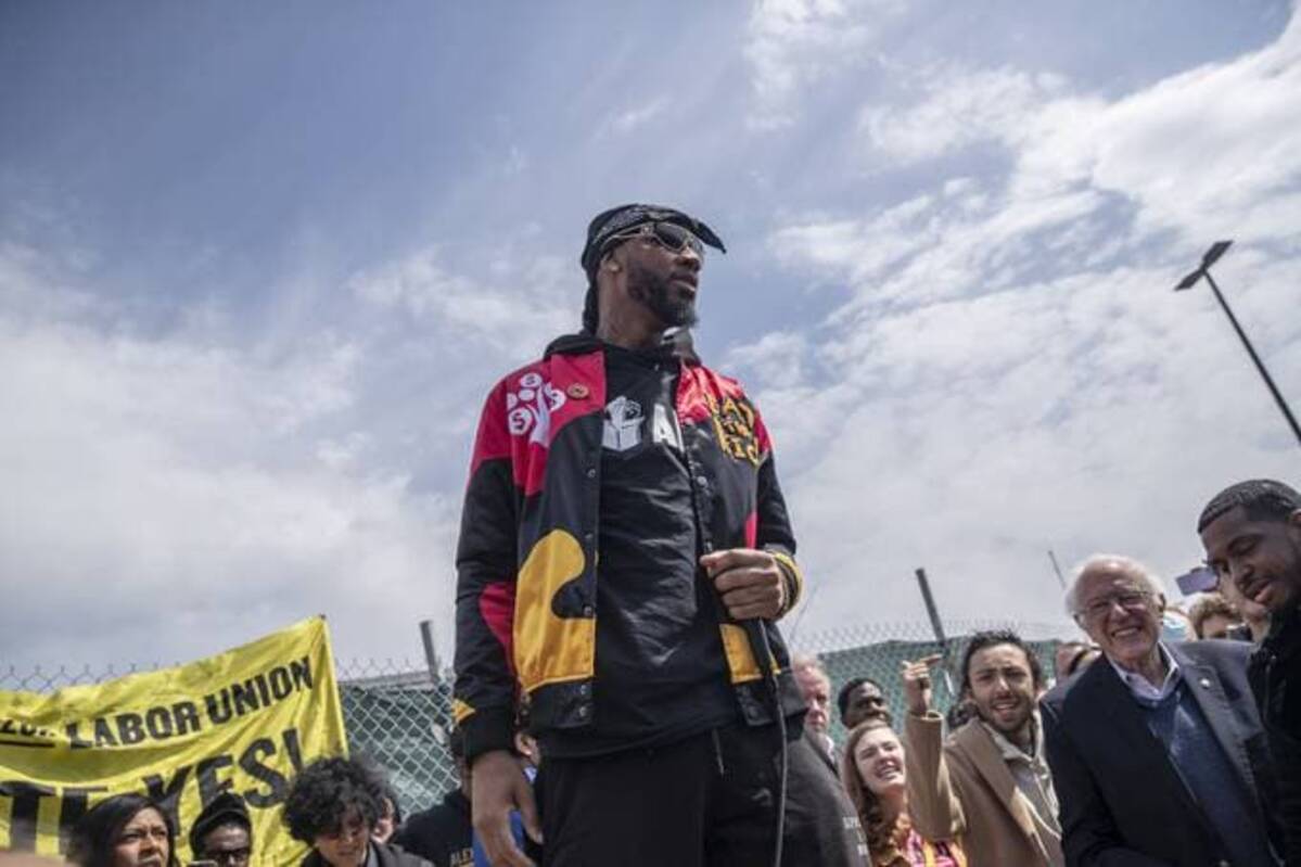 Christian Smalls is also set to testify at a Senate hearing on Thursday. (Victor J. Blue/Bloomberg News)
