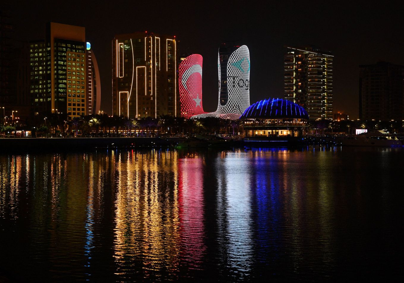 A view of the Lusail, Qatar, skyline. (Jennifer Lorenzini/Reuters)