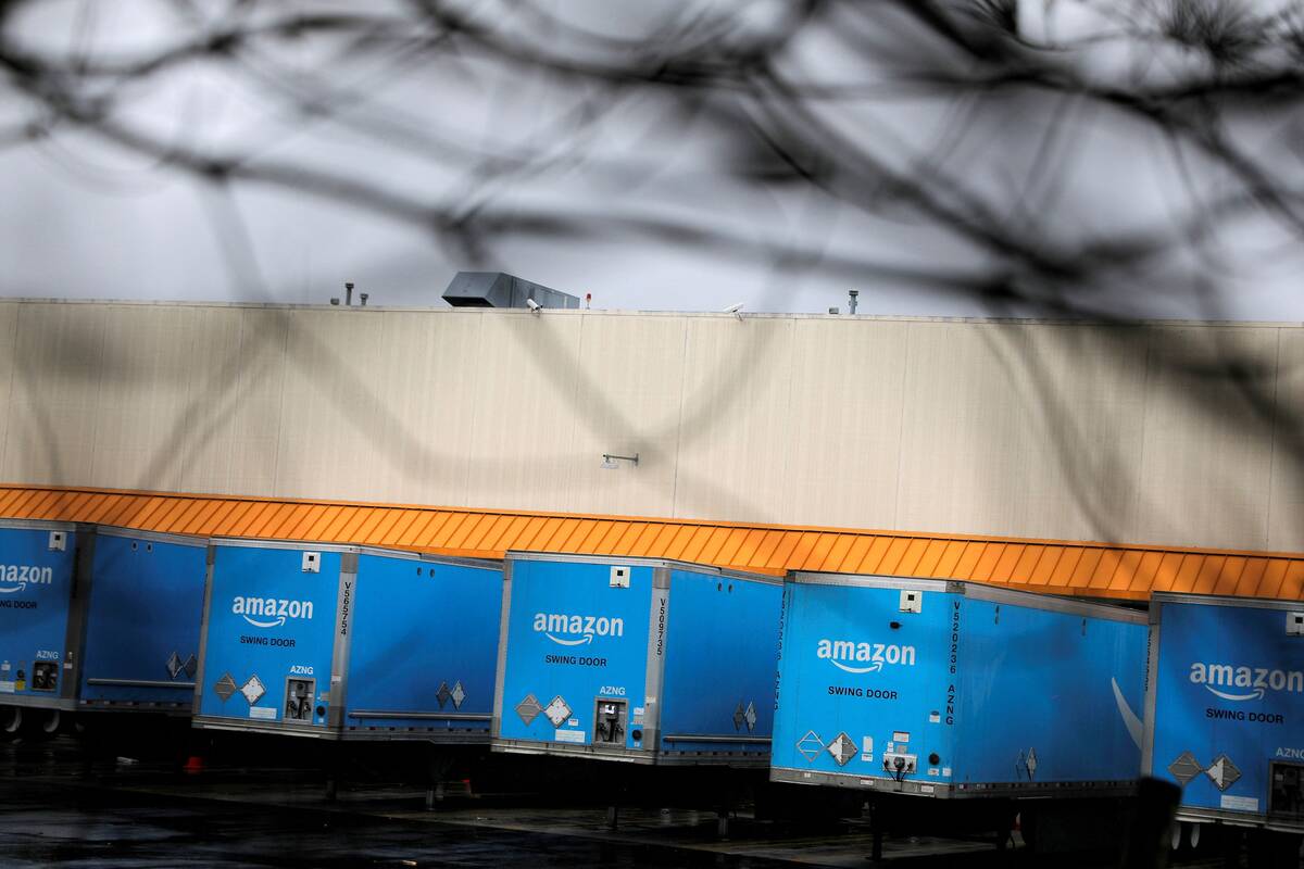 An Amazon facility on Long Island in New York in 2020. (Andrew Kelly/Reuters)