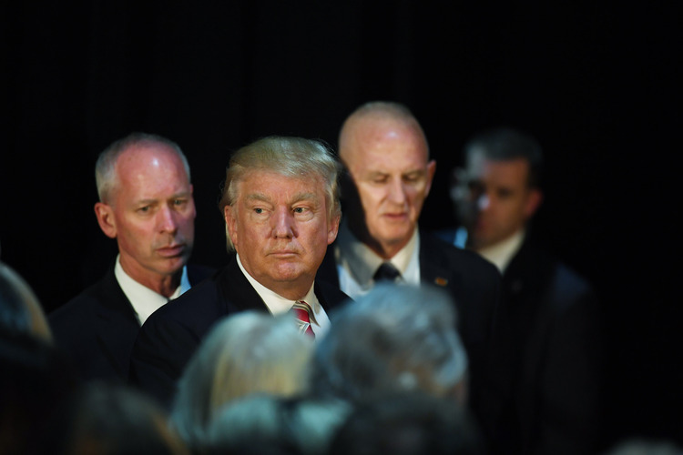 Trump in Aston&nbsp;(Matt McClain/The Washington Post)</p>  