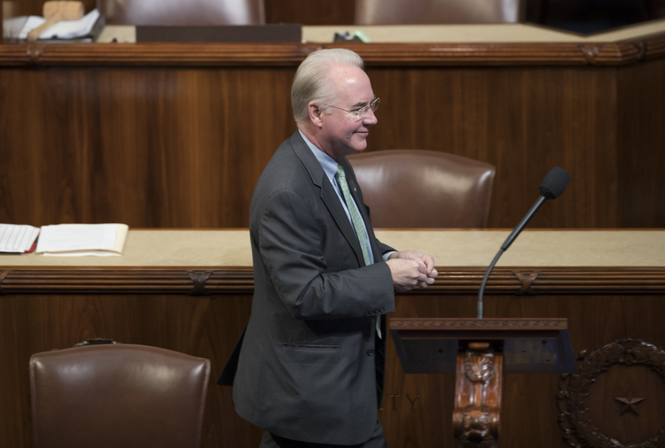 Tom Price in the House last week. (J. Scott Applewhite/AP)</p>  