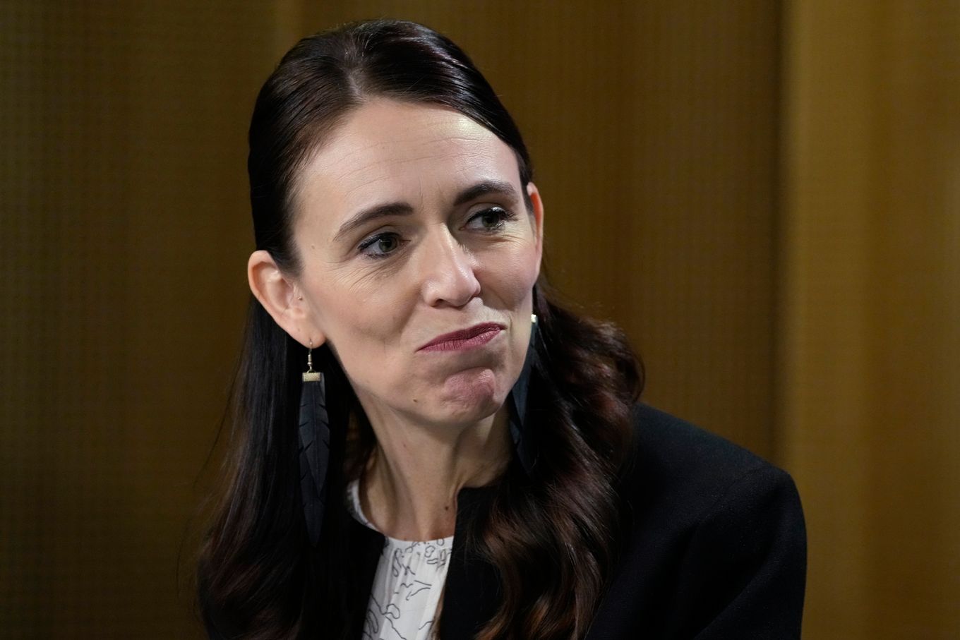 New Zealand Prime Minister Jacinda Ardern attends a news conference in Sydney with Australian Prime Minister Anthony Albanese on July 8. (Rick Rycroft/AP)