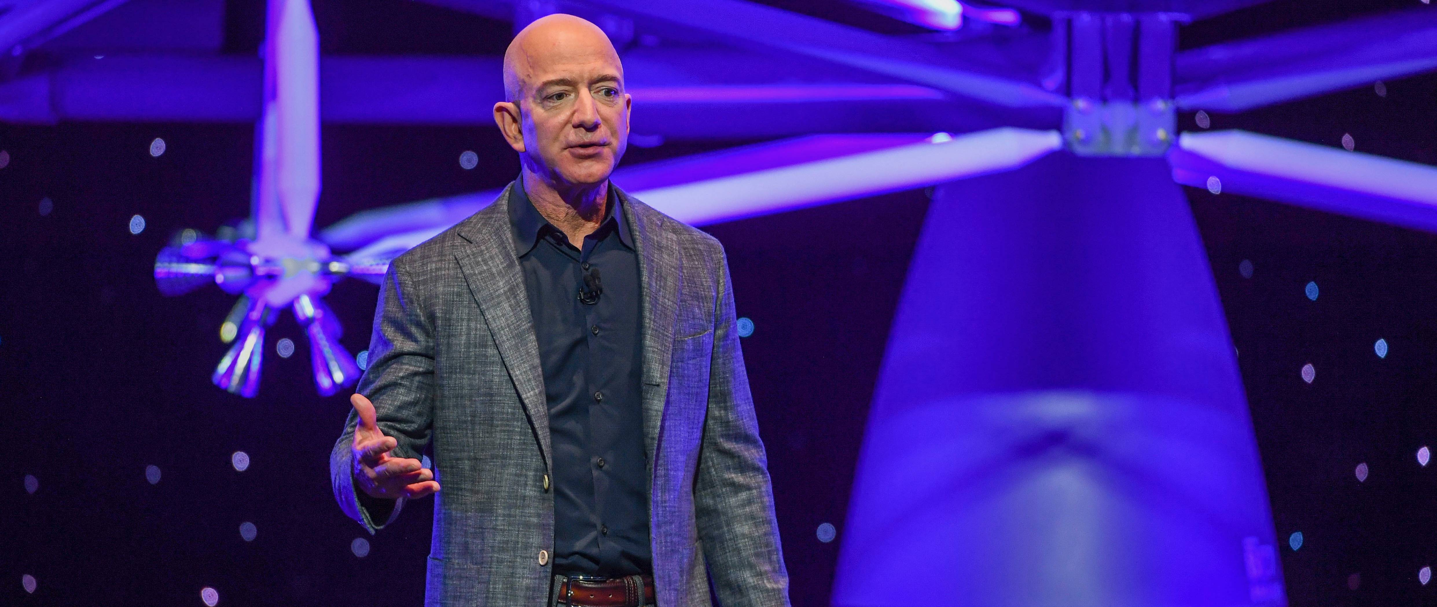 Amazon founder Jeff Bezos at the Washington Convention Center in 2019. (File photo by Jonathan Newton/The Washington Post)