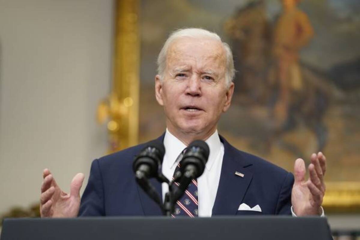 Biden speaks about a counterterrorism raid carried out by U.S. special forces that killed top Islamic State leader Abu Ibrahim al-Hashimi al-Qurayshi in northwestern Syria. (AP Photo/Patrick Semansky)