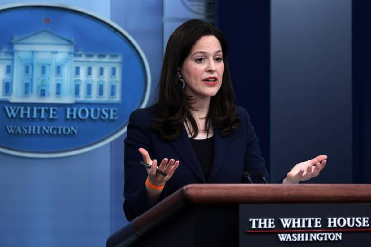 Anne Neuberger, deputy national security adviser for cyber and emerging technology, speaks during a White House daily press briefing. (Alex Wong/Getty Images)